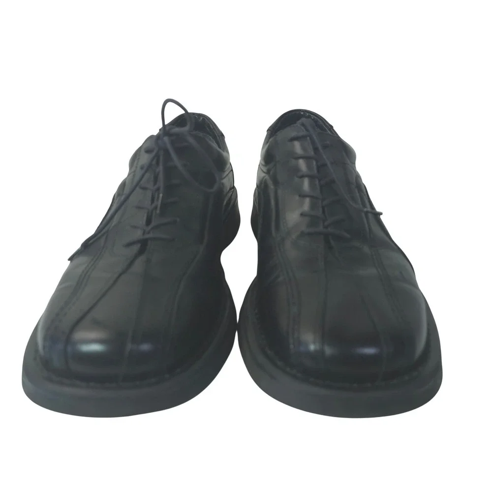 Venturini‎ Italy Black Leather Oxford Shoes Mens 11 M Lace Up Comfort Dress